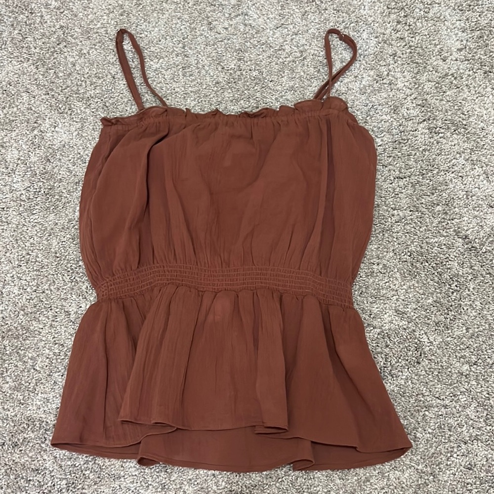 Small cotton mauve/coral dress tank